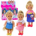 Mini Laleczka Kaibibi Kolorowa Sukienka Długie Włosy 12 cm Mix