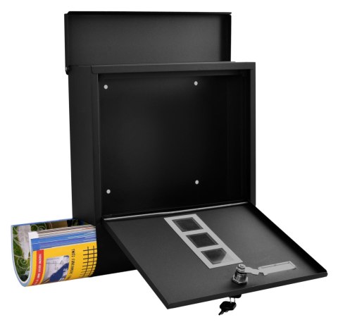 Skrzynka pocztowa na listy Hans czarny z napisami