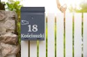 Skrzynka pocztowa na listy Odvin antracyt z napisami