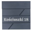 Skrzynka pocztowa na listy Tove antracyt z napisami
