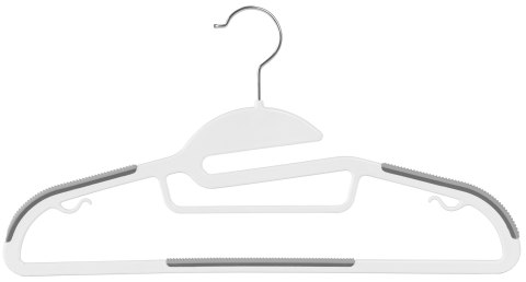 Wieszak Flexi komplet 10 sztuk biało-szary