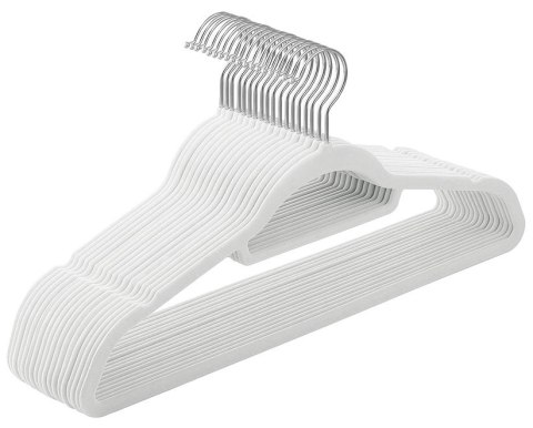 Wieszak welurowy Maxi komplet 50 sztuk szary