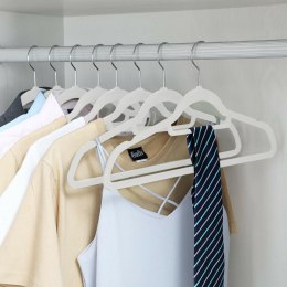 Wieszak welurowy Maxi komplet 60 sztuk szary