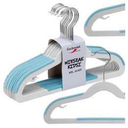 Wieszaki dziecięce KIDSI komplet 10 sztuk szaro-niebieskie