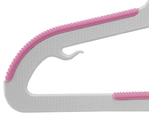 Wieszaki dziecięce KIDSI komplet 10 sztuk szaro-różowe