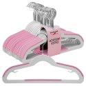 Wieszaki dziecięce KIDSI komplet 30 sztuk szaro-różowe