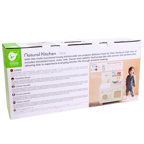 CLASSIC WORLD Drewniana Kuchnia XXL Wielofunkcyjna z Pralką i Akcesoriami