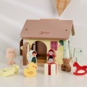 CLASSIC WORLD Drewniany Domek Sensoryczny Edukacyjny z Zamkami Kluczykami 11el. 18m+