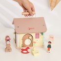 CLASSIC WORLD Drewniany Domek Sensoryczny Edukacyjny z Zamkami Kluczykami 11el. 18m+
