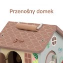 CLASSIC WORLD Drewniany Domek Sensoryczny Edukacyjny z Zamkami Kluczykami 11el. 18m+