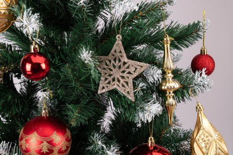 Zestaw bombek choinkowych MARIEN CZERWONO-ZŁOTY 70 sztuk