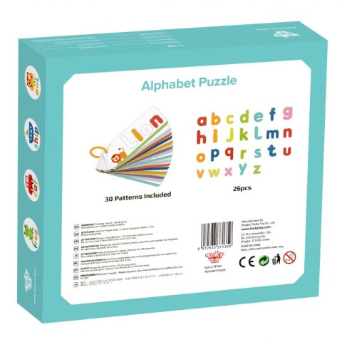 TOOKY TOY Puzzle Alfabet Montessori Nauka Literek Słów Zwierzątka 57 el.