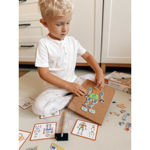 VIGA Drewniana Przybijanka Roboty 45 elementów Montessori