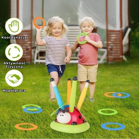 WOOPIE Gra Zręcznościowa 3w1 Wyrzutnia Rakiet Skakanka Rzut do Celu Biedronka