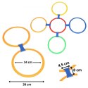 WOOPIE Gra w Klasy Zestaw do Skakania Pierścienie Obręcze 10 szt