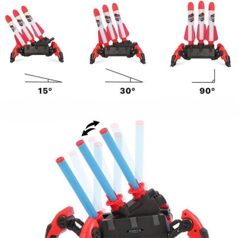 WOOPIE Wyrzutnia Rakiet Piankowych 6 szt.