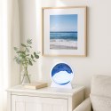 Obraz 3D Ruchomy Piasek Niebieski Dekoracja 360° Biały