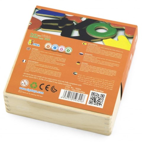 VIGA Drewniane Magnetyczne literki Magnes Uczymy się Pisać 3+