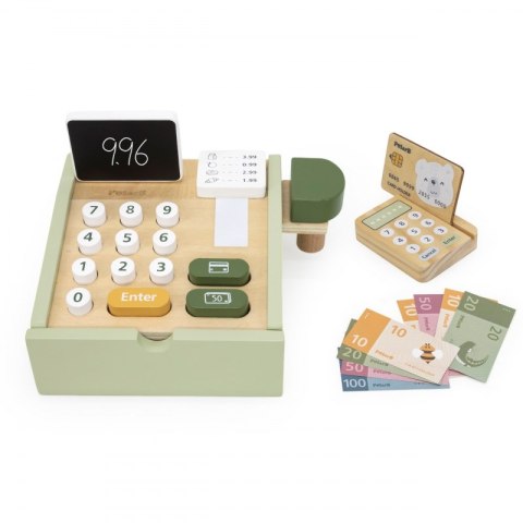 VIGA PolarB Drewniana Kasa Sklepowa Zielona 3+