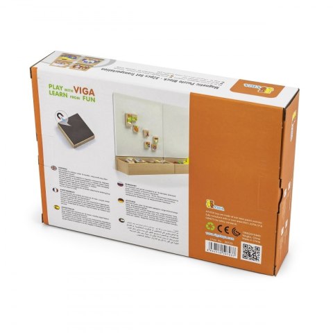 Viga Układanka drewniana puzzle magnetyczne - pojazdy Certyfikat FSC 18m+