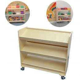 MASTERKIDZ Regał na Kółka - 3 Półki Na Akcesoria Do Tablicy STEM 800H x 800L