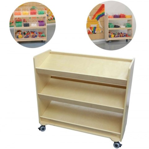 MASTERKIDZ Regał na Kółka - 3 Półki Na Akcesoria Do Tablicy STEM 800H x 800L