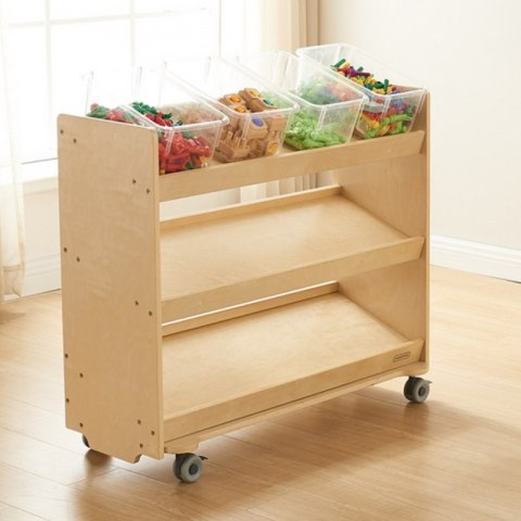 MASTERKIDZ Regał na Kółka - 3 Półki Na Akcesoria Do Tablicy STEM 800H x 800L