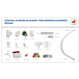 MASTERKIDZ System Rur Do Tablicy STEM 84 Elementów Tor Wodny Kulkowy