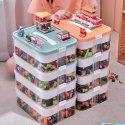 Pudełko 4-piętrowe na zabawki klocki LEGOS