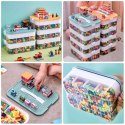 Pudełko 4-piętrowe na zabawki klocki LEGOS