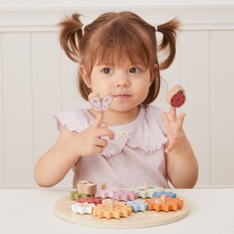 VIGA PolarB Drewniane Kolorowe Koła Zębate Montessori