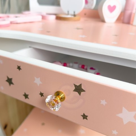 WOOPIE GREEN Drewniana Toaletka z Lustrem i Akcesoriami