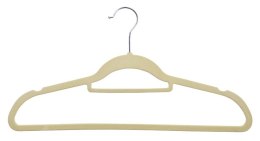 Wieszak welurowy MAXI komplet 100 szt beżowy