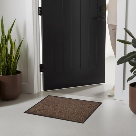 Wycieraczka do butów wejściowa pod drzwi 40x60 cm Neila brązowa