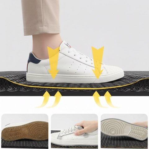 Wycieraczka do butów wejściowa pod drzwi 80x120 cm Samaria szara