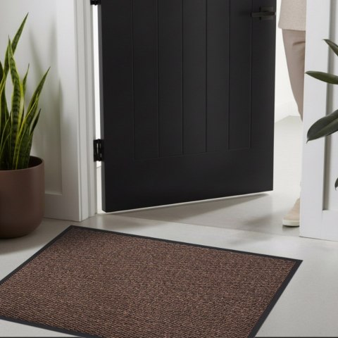 Wycieraczka do butów wejściowa pod drzwi 80x120 cm WANDA brązowa