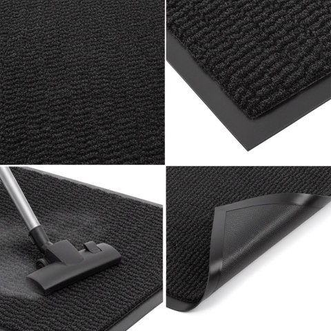 Wycieraczka do butów wejściowa pod drzwi 80x120 cm WANDA szara