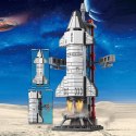 Klocki Konstrukcyjne Rakieta Kosmiczna Wieża Startowa 107 el.
