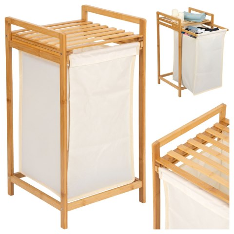 Kosz na pranie lub zabawki bambusowy HANOI 1 przegroda