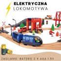 Tooky Toy Drewniana Kolejka Elektryczna Straż Pożarna Efekty Dźwiękowe 70 el.