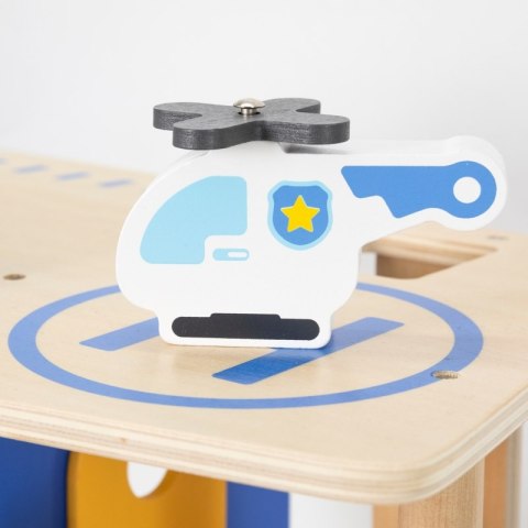 VIGA Drewniany Komisariat Policji Radiowóz 3 poziomy 14 el 3+