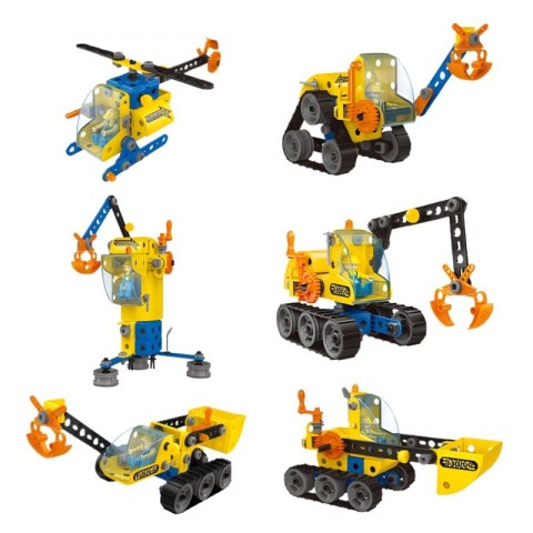 WOOPIE Klocki Konstrukcyjne Zbuduj Pojazdy Budowlane 8 Modeli STEAM
