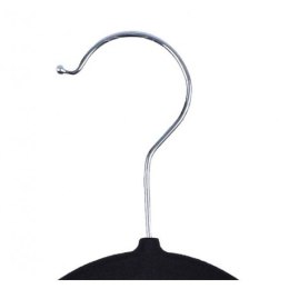 Wieszak welurowy Roxi komplet 10 sztuk czarny