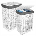 Zestaw koszy wiklinowych biało-szarych 72L I 114L