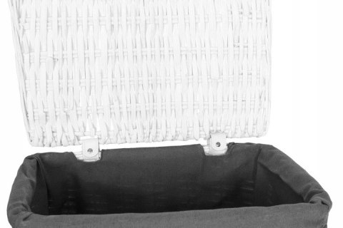 Zestaw koszy wiklinowych biało-szarych 72L I 114L