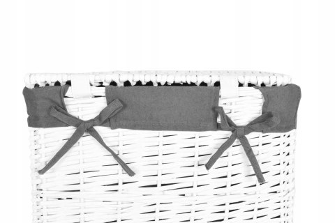 Zestaw koszy wiklinowych biało-szarych 72L I 114L