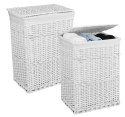Zestaw koszy wiklinowych białych 72L I 114L