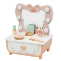 TOOKY TOY Drewniana Toaletka Motyl Akcesoria Lustro z Oświetleniem LED + Kosmetyki