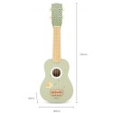 Viga Drewniane Ukulele Gitara Dla Dzieci Zielone Z Nutami 3+