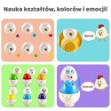 WOOPIE Układanka Sorter Montessori Dopasuj Kształty Wesołe Kurczaczki Jajka 6szt